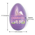 Coque à Bonbons Personnalisée avec Nom Lapin de Pâques Boîte d'Oeuf Jumbo Cadeau de Fête pour Enfants