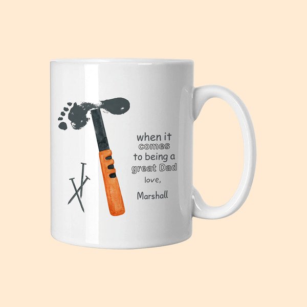 Henkilökohtainen Great Dad You've Nailed It Keraaminen muki 1-8 Hammer Footprint Isänpäivä lahja isä isoisä isoisä