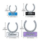 Placa personalizada en 3D con forma de herradura para la puerta del establo Regalo para granjeros amantes de los caballos