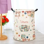 Personlig sömnadstema vattentät tvättförvaringskorg med handtag födelsedag husvärmningsgåva för stickning sömnad älskare
