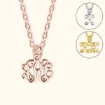 Gepersonaliseerde monogram ketting met 1-3 initialen Kleine letter sieraden verjaardag Moederdag Valentijnsdag cadeau voor haar