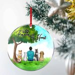 Henkilökohtainen ikuisesti sydämessäni pyöreä akryyli roikkuu koriste vihreä lasi tausta joulu syntymäpäivälahja koiran rakastaja