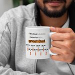 Personalized Building Memories with You Ceramic Mug with 1-8 Hammer Footprint Father's Day Birthday Gift for Dad Grandpa
