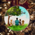 Henkilökohtainen ikuisesti sydämessäni pyöreä akryyli roikkuu koriste vihreä lasi tausta joulu syntymäpäivälahja koiran rakastaja