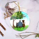 Personalisierte einmal an meiner Seite für immer in meinem Herzen Runde Acryl hängenden Ornament mit grünem Glas Hintergrund Weihnachten Geburtstag Ge