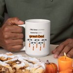 Personalized Building Memories with You Ceramic Mug with 1-8 Hammer Footprint Father's Day Birthday Gift for Dad Grandpa