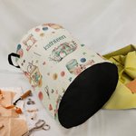 Personlig sömnadstema vattentät tvättförvaringskorg med handtag födelsedag husvärmningsgåva för stickning sömnad älskare