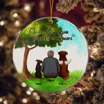 Personalisierte einmal an meiner Seite für immer in meinem Herzen Runde Acryl hängenden Ornament mit grünem Glas Hintergrund Weihnachten Geburtstag Ge