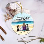 Personalizzato I Love You to the Moon and Back Ornamento da appendere in acrilico rotondo con sfondo marino Regalo di Natale e compleanno per gli aman