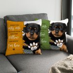 Funda Almohada Personalizada Cuando Me Extrañas Estoy Aquí con Foto de Mascota y Nombre Decoración Multicolor Regalo para Amantes de las Mascotas