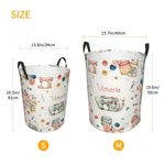 Personlig sömnadstema vattentät tvättförvaringskorg med handtag födelsedag husvärmningsgåva för stickning sömnad älskare