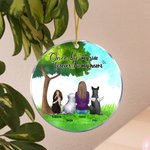 Personalisierte einmal an meiner Seite für immer in meinem Herzen Runde Acryl hängenden Ornament mit grünem Glas Hintergrund Weihnachten Geburtstag Ge