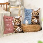 Taie de Coussin Personnalisée avec Photo d'Animal et Nom Décoration de Maison Cadeau pour Propriétaires des Animaux