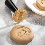 Personalisierte Keramik Ton Messing Töpferei Stempel mit Muster Initiale Datum Geschenk für Handwerk Liebhaber