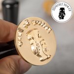 Personalisierte Keramik Ton Messing Töpferei Stempel mit Muster Initiale Datum Geschenk für Handwerk Liebhaber