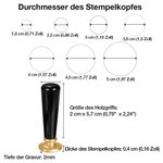 Personalisierte Keramik Ton Messing Töpferei Stempel mit Muster Initiale Datum Geschenk für Handwerk Liebhaber