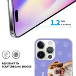 Coque en TPU Personnalisée avec Photo d'Animal de Compagnie et Nom en Multicolore Cadeau Anniversaire pour Amoureux du Chien et du Chat