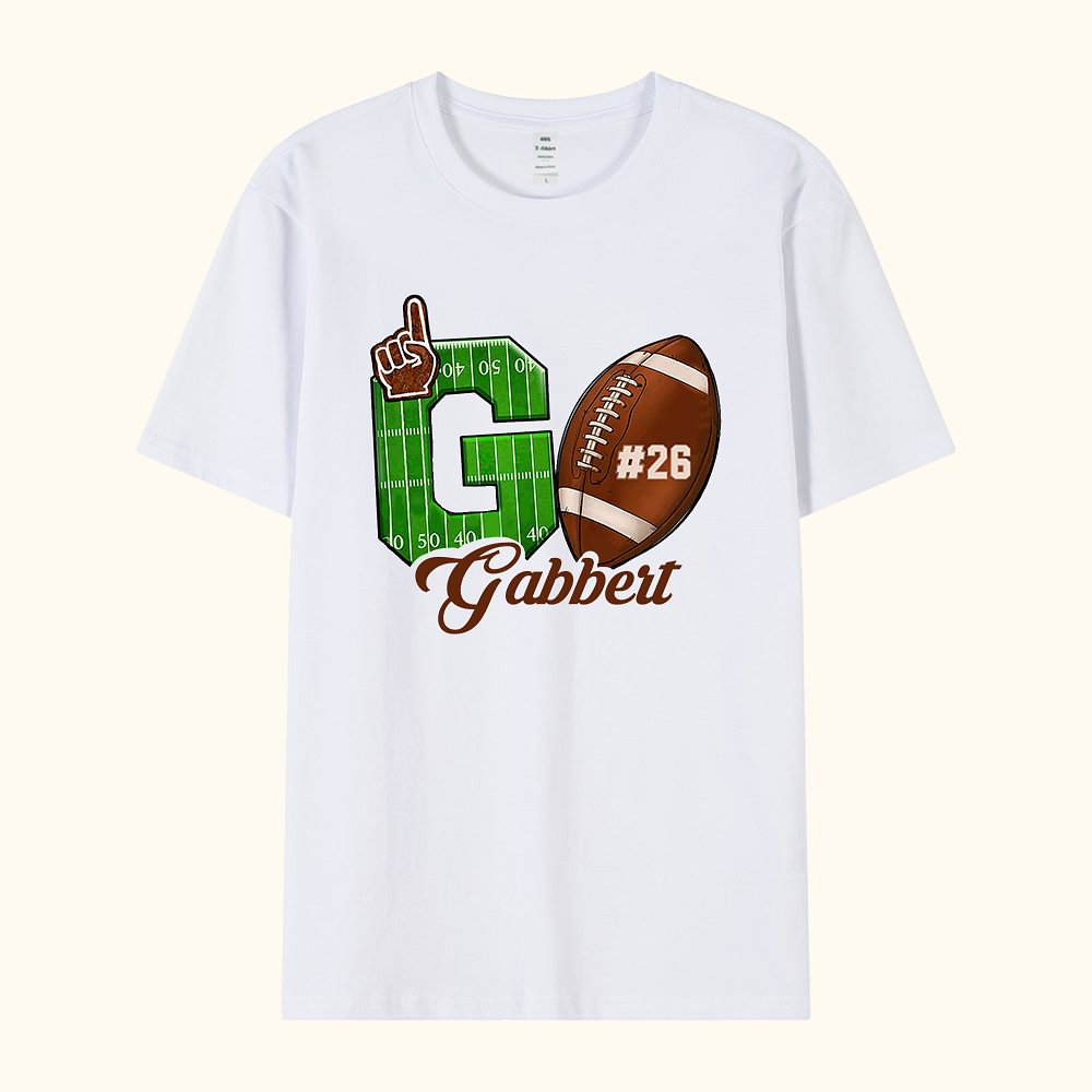 T-shirt Unisexe Sweatshirt à Capuche Personnalisé avec Nom et Numéro Cadeau Fête des Pères pour Amoureux de Football Joueurs de Rugby