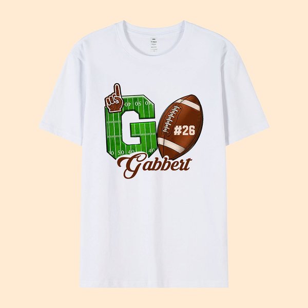 T-shirt Unisexe Sweatshirt à Capuche Personnalisé avec Nom et Numéro Cadeau Fête des Pères pour Amoureux de Football Joueurs de Rugby