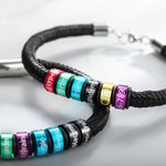 Alerta Médica de Emergencia Personalizada pulsera de identificación con texto grabado y 1-10 Anillos de Supervivencia de Emergencia Regalo para Hombres Mujeres