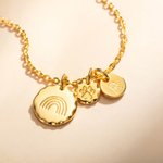 Médaille Gravée pour Femme Collier Personnalisé avec Initiale Motif de l'Animal de Compagnie Bijou Commémoratif pour Amoureux d'Animal de Compagnie