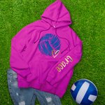 Personalisierte Volleyball Herz Muster Team Hoodie mit Namen Geburtstag Spiel Tag Geschenk für Volleyball-Liebhaber Spieler