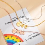 Médaille Gravée pour Femme Collier Personnalisé avec Initiale Motif de l'Animal de Compagnie Bijou Commémoratif pour Amoureux d'Animal de Compagnie