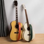 Courroie de guitare réglable en cuir PU personnalisée avec texte gravé Cadeau d'anniversaire pour musicien amateur de guitare