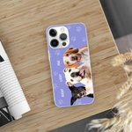 Coque en TPU Personnalisée avec Photo d'Animal de Compagnie et Nom en Multicolore Cadeau Anniversaire pour Amoureux du Chien et du Chat