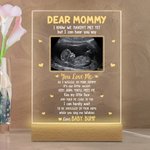 Personalized Baby Ultrasound Photo LED Acrylic Plaque with 4 Adjustable Color Baby Announcement First Mother's Day Gift for New Mom