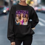 Gepersonaliseerd Vintage Bootleg Rap T-shirt met 5 Foto's en Naam Vriendschap Verjaardagscadeau voor Vrouwen