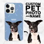 Coque en TPU Personnalisée avec Photo d'Animal de Compagnie et Nom en Multicolore Cadeau Anniversaire pour Amoureux du Chien et du Chat