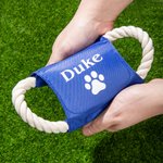 Personalizzato Cane carino con stampa a zampa Modello impermeabile per cani Disco volante per cani all'aperto con nome Regalo di compleanno per l'aman