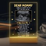 Personalized Baby Ultrasound Photo LED Acrylic Plaque with 4 Adjustable Color Baby Announcement First Mother's Day Gift for New Mom