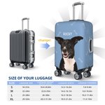 Couverture de Bagage Colorée Personnalisée avec Photo d'Animal de Compagnie et Nom Accessoire de Voyage Cadeau pour Amoureux de Voyage d'Animal