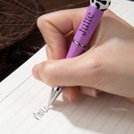 Personalized Cute Western Cow Print Beaded Ballpoint Pen with Name Office Supplies Birthday Gift for Cow Lovers