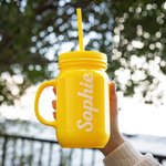 Gepersonaliseerde Multi-color 20oz Name Tumbler Marson Jar met deksel en rietje Party Bridesmaid Gift voor haar