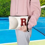 Personligt volleybollnamn kosmetikaväska med handledsrem födelsedag årsdag present till volleybollälskare lagtränare