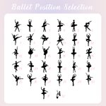 Personalisierte gravierte Tanz Ballerina Silhouette gefaltet Tasche Make-up-Spiegel mit Namen Geburtstag Hochzeit Geschenk für sie