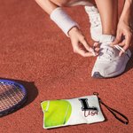 Gepersonaliseerd Baseball Football Naam Initiaal Cosmetica Tasje met Polsband Team Gift voor Sportliefhebber