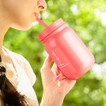 Gepersonaliseerde Multi-color 20oz Name Tumbler Marson Jar met deksel en rietje Party Bridesmaid Gift voor haar