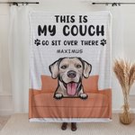 Personalizzato Questo è il nostro divano Vai a sederti laggiù Coperta Compleanno Regalo di inaugurazione per l'amante degli animali domestici