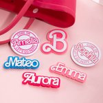 Personalized Doll Font Style Acrylic Bag Button Charm with Name or Letter Decorative Accessor for Bogg Gift for Her