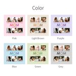 Personalized Multicolor Photo Collage Throw Pillow Cover with Text Birthday Mother's Day Gift for Her
