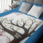 Árbol genealógico personalizado Manta de lana suave con 1-22 nombres Día de la Madre Cumpleaños Regalo para mamá Abuela