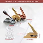 Tampon d'Enveloppe Personnalisé avec Texte et Nom Pince de Gaufrage à Thème Soleil Lune Chien Cadeau Anniversaire pour Amateur de Lecture