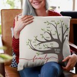 Gepersonaliseerde stamboom kussenhoes met 1-22 namen Moederdag Verjaardagscadeau voor mama oma