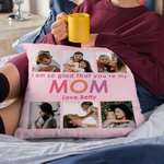 Personalized Multicolor Photo Collage Throw Pillow Cover with Text Birthday Mother's Day Gift for Her