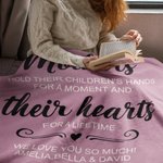 Henkilökohtainen Äidit pitävät lastensa kädet Fleece peitto Äitienpäivä Syntymäpäivä lahja äidille isoäitiille