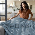 Personalized Mother Acronym Fleece Name Blanket Mother's Day Birthday Gift for Mom Grandma